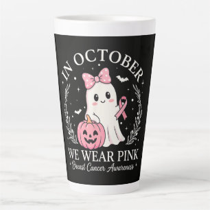 Im Oktober tragen wir rosa Geist Halloween Milchtasse