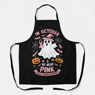 Im Oktober tragen wir rosa Geist Hexe Brustkrebs Schürze