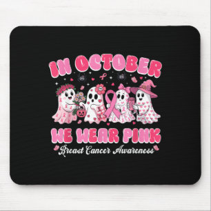 im Oktober tragen wir rosa Geister Brustkrebs Hall Mousepad