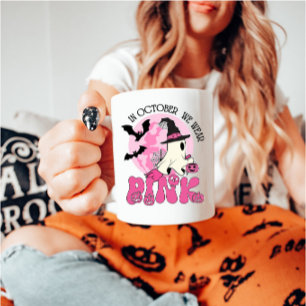 Im Oktober tragen wir rosa Geister-Tasse Kaffeetasse