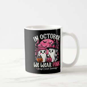 Im Oktober tragen wir rosa Geisterhexen Brustkrebs Kaffeetasse