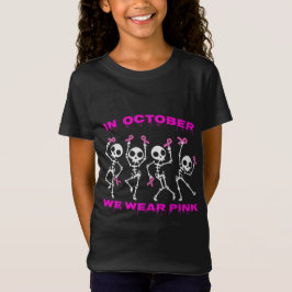 Im Oktober tragen wir rosa Geisterhexen Brustkrebs T-Shirt