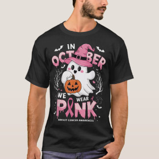Im Oktober tragen wir Rosa Ghost Brustkrebs T-Shirt