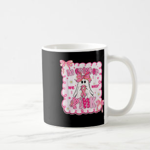 Im Oktober tragen wir rosa Ghost Ribbon Brustkrebs Kaffeetasse