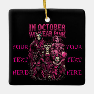 Im Oktober tragen wir rosa Grusel-Horrortrupp indi Keramikornament