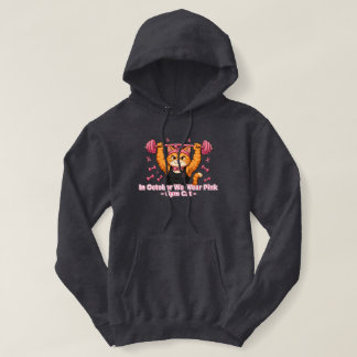 Im Oktober tragen wir rosa Gym Cat Pink Oktober Ha Hoodie