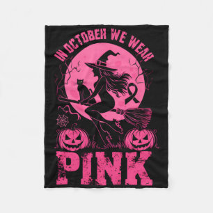 Im Oktober tragen wir rosa Halloween Breastkrebs A Fleecedecke