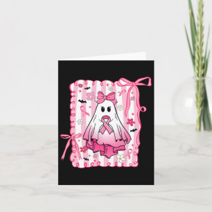 Im Oktober tragen wir rosa Halloween Breastkrebs A Karte