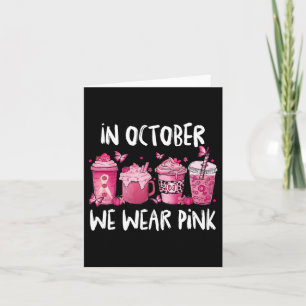 Im Oktober tragen wir rosa Halloween Breastkrebs A Karte