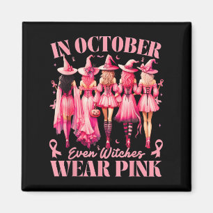 Im Oktober tragen wir rosa Halloween Breastkrebs A Magnet