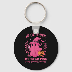 Im Oktober tragen wir rosa Halloween Breastkrebs A Schlüsselanhänger