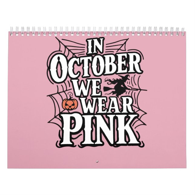Im Oktober tragen wir rosa Halloween Hexe Kalender (Titelbild)