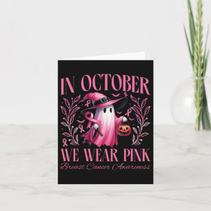 Im Oktober tragen wir rosa Hexe Geist Kürbis Brust Karte