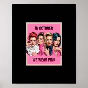 Im Oktober tragen wir Rosa - Hexen- und Geist-Hall Poster