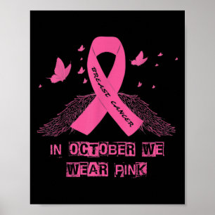 Im Oktober tragen wir rosa Liebe hoffen, dass die Poster