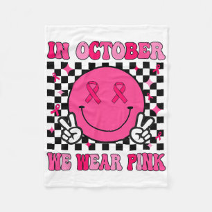 Im Oktober tragen wir rosa Ribbon Brustkrebs Aware Fleecedecke