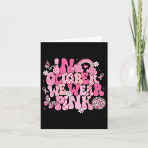 Im Oktober tragen wir rosa Ribbon Brustkrebs Aware Karte
