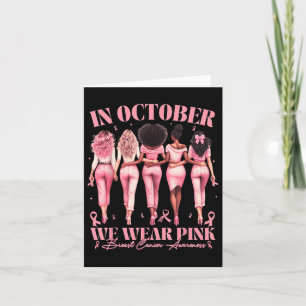 Im Oktober tragen wir rosa Ribbon Brustkrebs Aware Karte