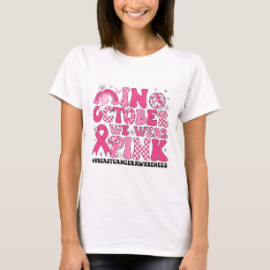 Im Oktober tragen wir rosa Ribbon Brustkrebs Aware T-Shirt