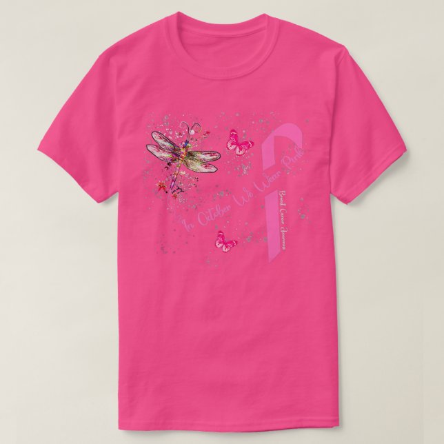 Im Oktober tragen wir rosa Ribbon Brustkrebs Aware T-Shirt (Design vorne)