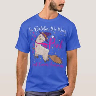 Im Oktober tragen wir rosa Ribbon Lama Brustkrebs T-Shirt