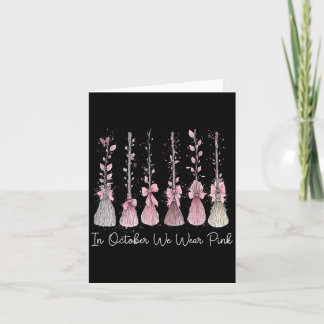 Im Oktober tragen wir rosa Rosa Rotzunge Halloween Karte