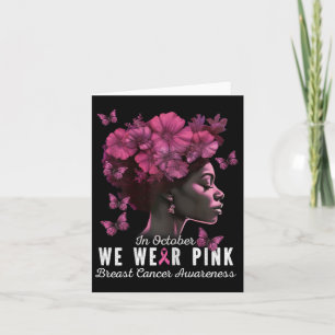 Im Oktober tragen wir rosa schwarze Frauen Brustkr Karte