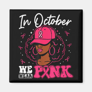 Im Oktober tragen wir rosa schwarze Frauen Brustkr Magnet