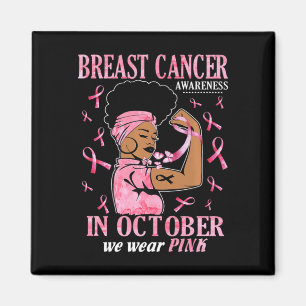 Im Oktober tragen wir rosa schwarze Frauen Brustkr Magnet