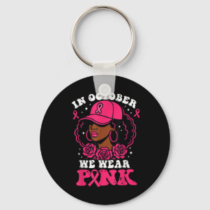 Im Oktober tragen wir rosa schwarze Frauen Brustkr Schlüsselanhänger