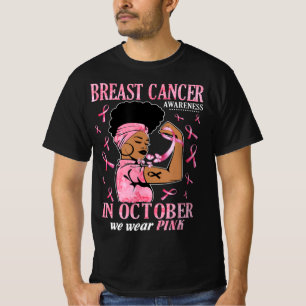 Im Oktober tragen wir rosa schwarze Frauen Brustkr T-Shirt