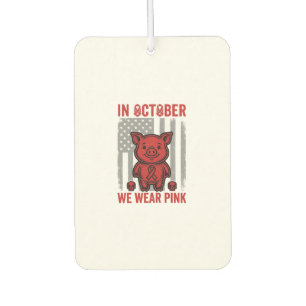Im Oktober tragen wir rosa Schwein-Bewusstseins-De Autolufterfrischer