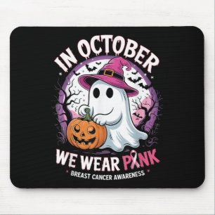 Im Oktober tragen wir rosa Shirt Ghost Brustkrebs Mousepad