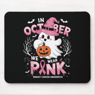 Im Oktober tragen wir rosa Shirt Ghost Brustkrebs Mousepad