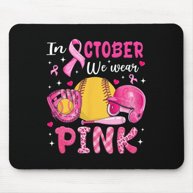 Im Oktober tragen wir Rosa Softll Brustkrebsbewuss Mousepad (Vorne)