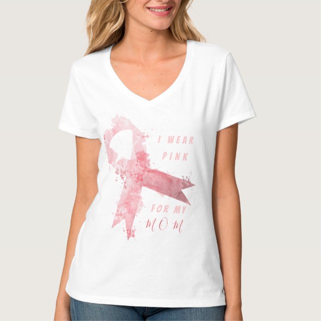 Im Oktober tragen wir rosa T - Shirt (Vorderseite)