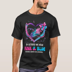 Im Oktober tragen wir rosa und blaue Schwangerscha T-Shirt