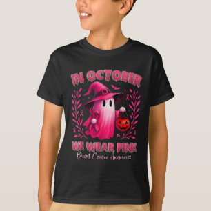 Im Oktober tragen wir Rosa und Gespenster für den T-Shirt