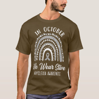 Im Oktober tragen wir Silber für Dyslexie T-Shirt