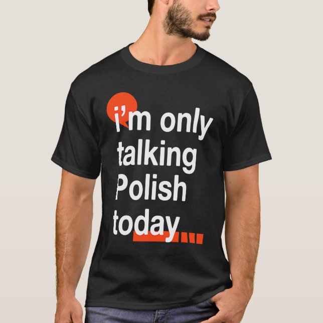 I'm Only Talking Polish Today  Poland Humor Poles T-Shirt (Vorderseite)