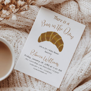 Im Oven - Croissant Baby Shower gibt es einen Bun Einladung