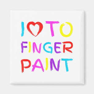 Im Paint, ich liebe Fingerfarbe, Lustiges Paar Val Magnet