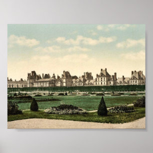 Im Park, Fontainebleau Palace, Frankreich Vintag Poster
