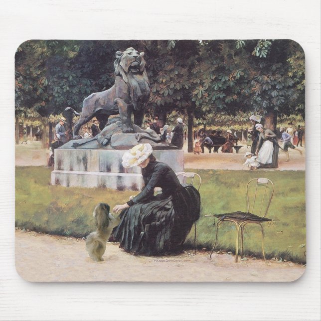 Im Park mit Pekingese Mousepad (Vorne)