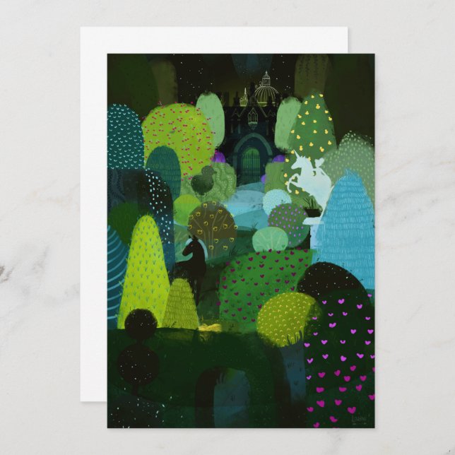 Im Park versteckt Einladung (Vorne/Hinten)