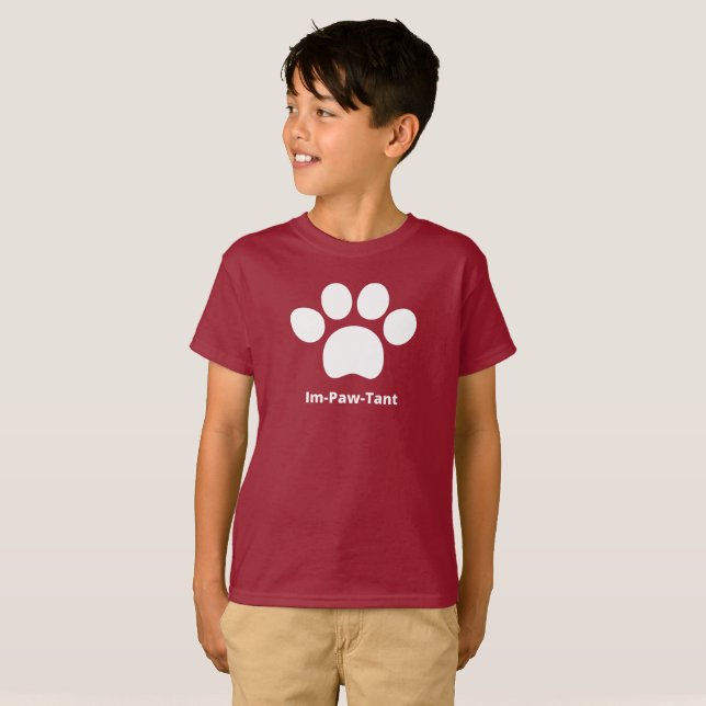 Im-Paw-Tant Kids Basic T-Shirt (Vorne ganz)