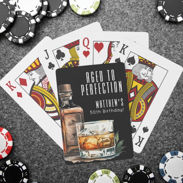 Im perfekten Alter zum Geburtstag Whiskey Spielkarten (Aged To Perfection Birthday Whiskey Poker Cards)