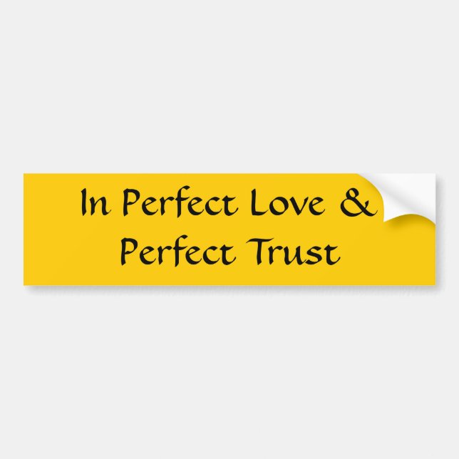 Im perfekten Liebe-Autoaufkleber Autoaufkleber (Vorne)