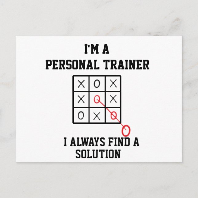 Im Personal Trainer finde ich immer eine Lösung Postkarte (Vorderseite)