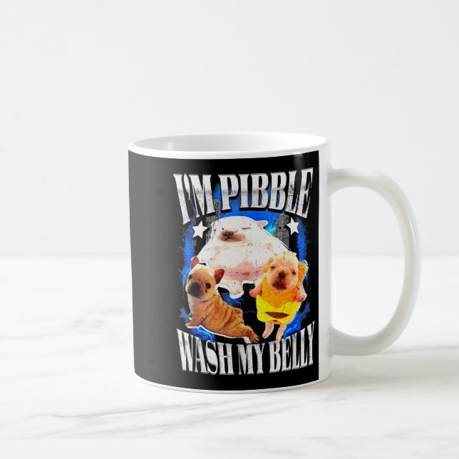 Im Pibble Wash My Belly Frenchie Bulldog  Kaffeetasse (Rechts)